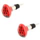 2 Pieces Strawberry Ceramic Wine Bottle Stopper